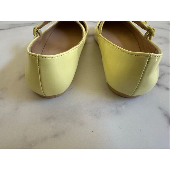 Janie & Jack girls size 13 sunny yellow glossy patent Mary Jane ballet shoes dre - Picture 4 of 7